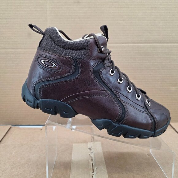 Rare Vintage Y2K Oakley Flak Leather Waterproof Hiking Tactical MenBoots Size 10 - Picture 1 of 11